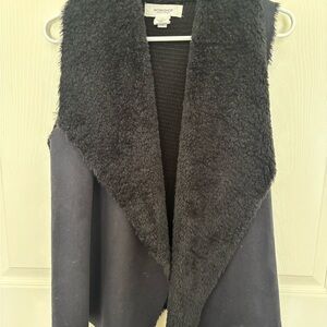 Workshop Republic Clothing Women's Charcoal Faux Fur Vest